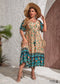 Boho Plus Size Bethany Maxi Dress - Blue For Women
